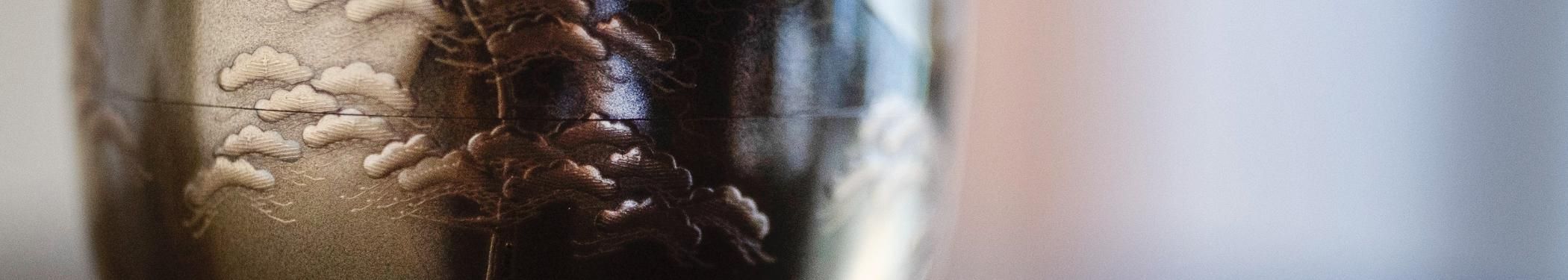 輪島塗椿蒔絵喰籠 浜崎貞鳳 - 茶道具きよ川［茶器・茶道具・掛け軸