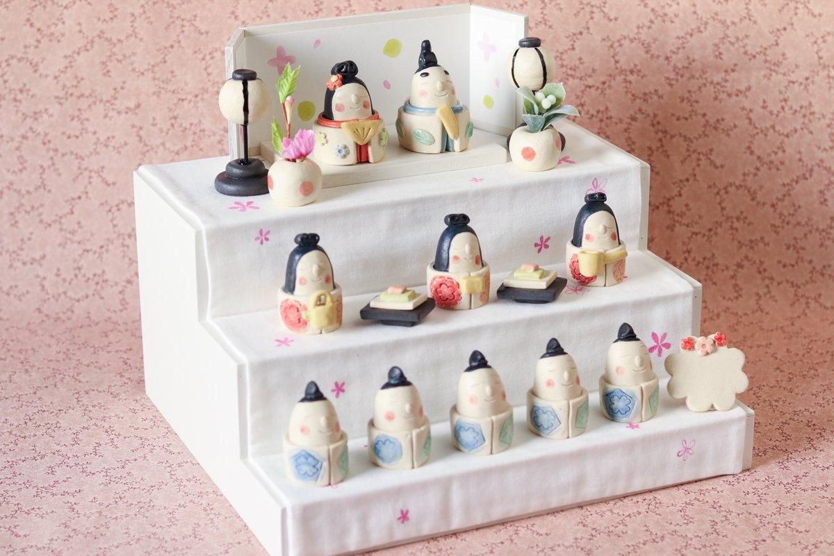 岡崎順子 おひなさま一覧 作家の器｜さわらぎ