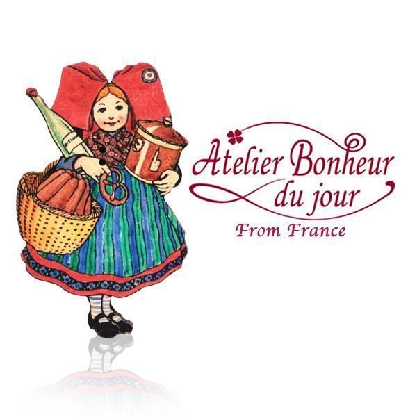 フランス輸入ボタン アトリエ・ボヌール・ドゥ・ジュール【Hansi