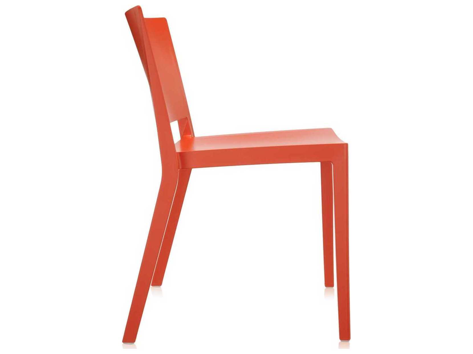 Kartell Lizz Mat Red Side Dining Chair (Sold in 2) | KAR486950