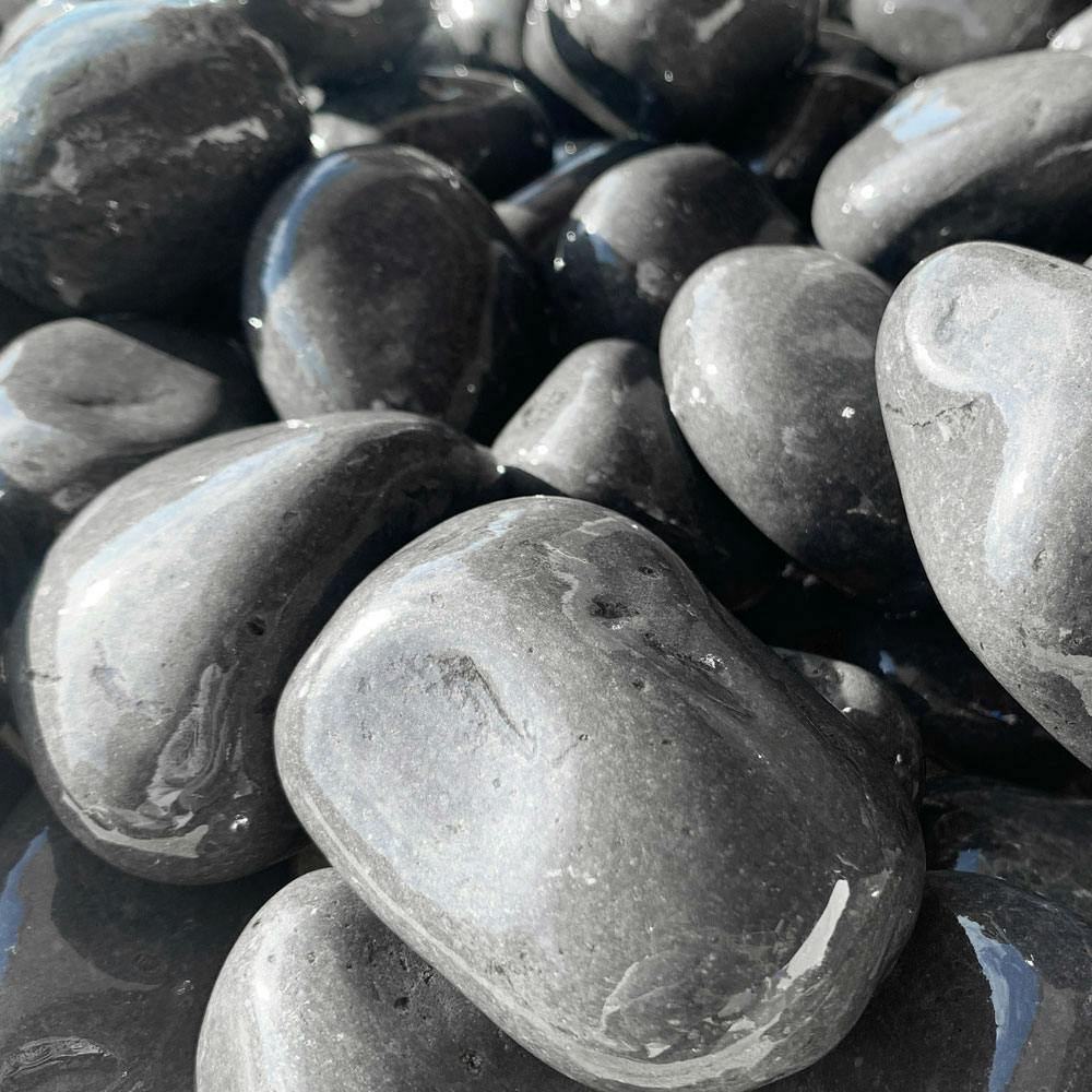 TAIKOH 特撰那智 1.5寸 40-55mm 10kg 化粧砂利 黒 ブラック 玉石 大