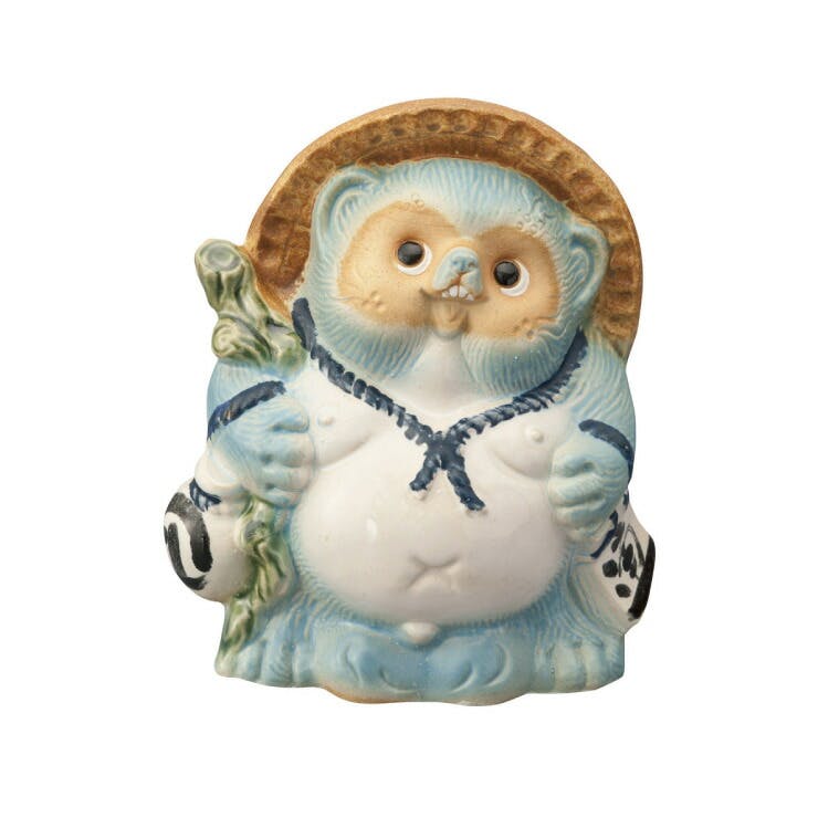 信楽焼 たぬき Re Tanuki 15cm 5寸 ヤマ庄陶器【狸 置物 陶器 カラー