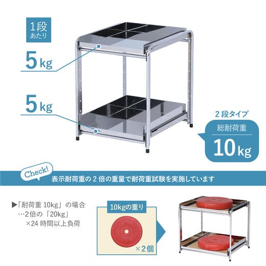 21002【YK-02】シンク下 収納 スライド ラック 2段 幅35 燕三条製