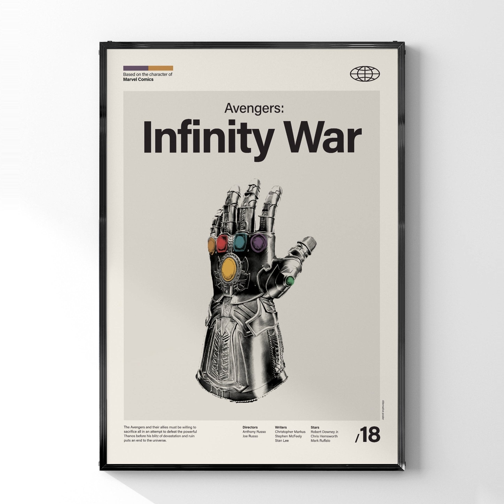 アベンジャーズ / インフィニティ・ウォー」ミニマリストアート