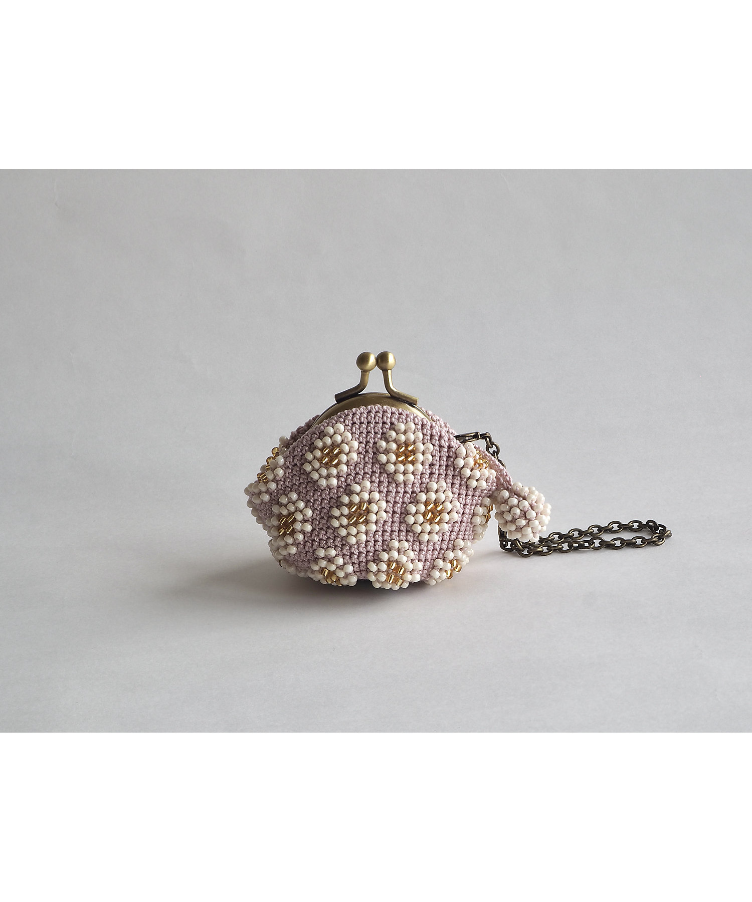 ビーズ編みがまぐち オハナ ミニサイズ ピンク | kinaka/キナカ | 三越