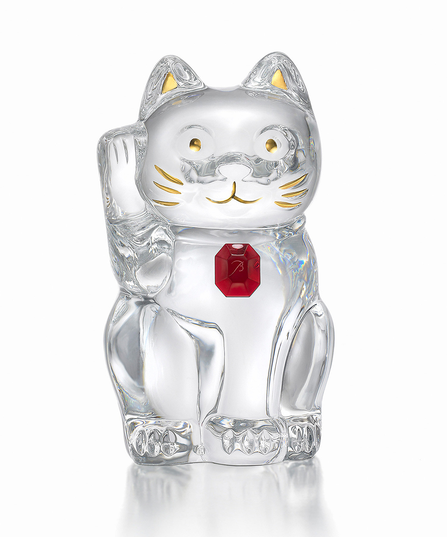まねき猫 レッドオクトゴン（2810001） | Baccarat/バカラ