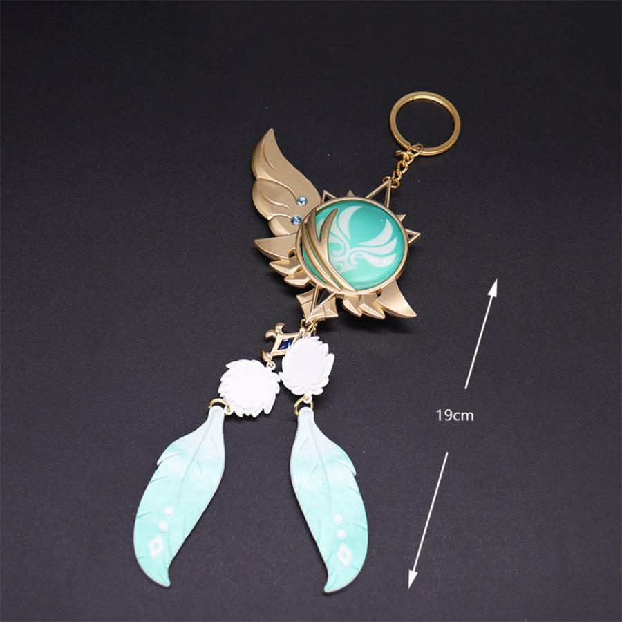 原神 げんしん キーホルダー 神の心 風 ウェンティ バッジ 神の目 亜鉛