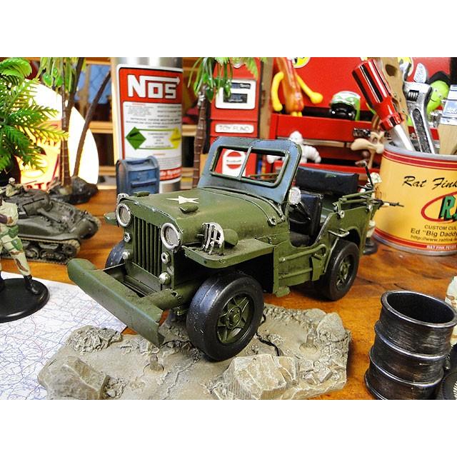 ミリタリージープ ブリキオブジェ アメリカ雑貨 アメリカン雑貨 人気