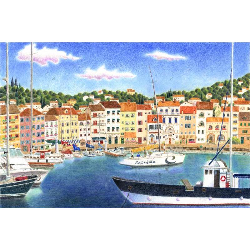 渡辺美香子 出航・2 海 絵画 風景画 イタリア ジークレー 版画