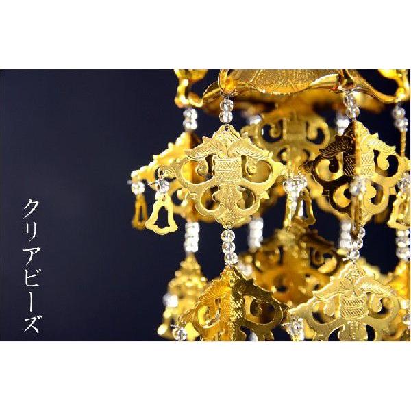 全宗派対応【クリアビーズ入りアルミ瓔珞（ようらく）1対 4号サイズ