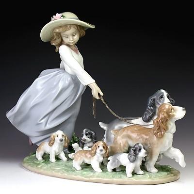 LLADRO（リヤドロ） リヤドロ（Lladro リアドロ 陶器人形 置物） 犬と
