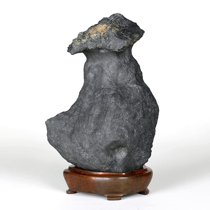 水石 「玄海石」 盆石 天然石 観賞石 姿石 すいせき 台座付き 現品限り