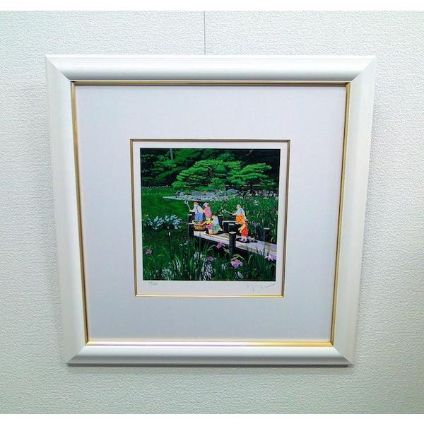 ヒロ・ヤマガタ【日本のエッセンス〜嵐山】直筆サイン入り／シルク