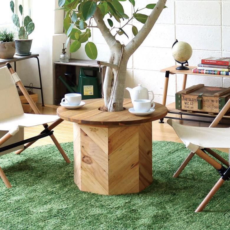 プランターカバー 木製 八角形 S 植木鉢カバー 大型 プランツボックス