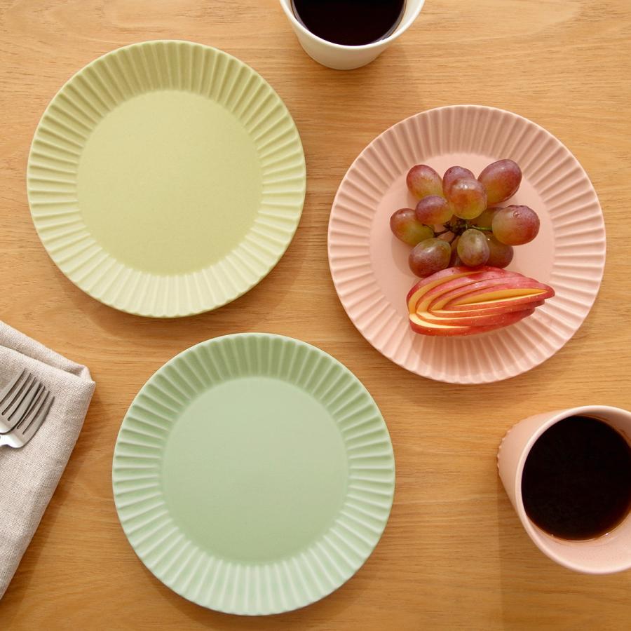 SAKUZAN ストライプ Stripe 丸皿 M 18.7cm プレート 作山窯 美濃焼