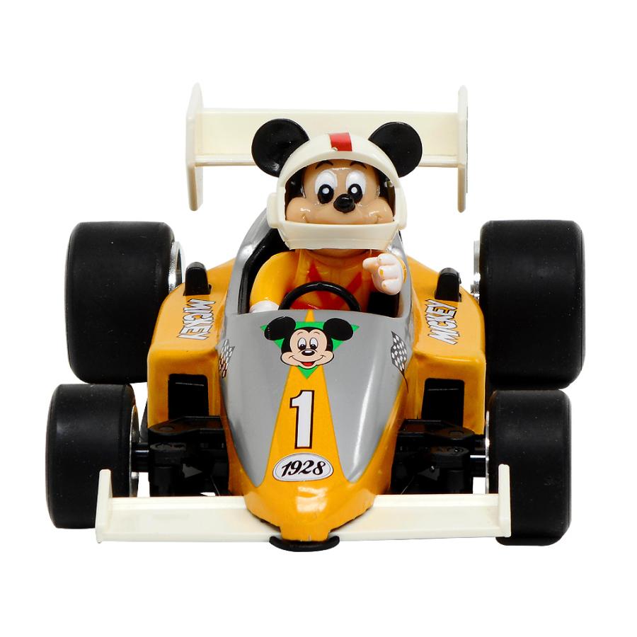 ミッキーマウス M-1 レーシングカー イエロー プルバックカー