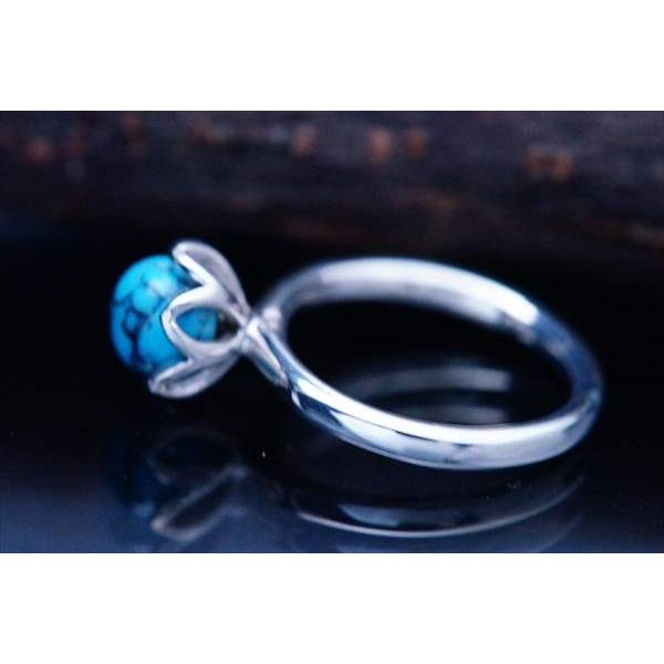 Indian Jewelry ターコイズ・フラワーデザイン 花型石留め立体装飾