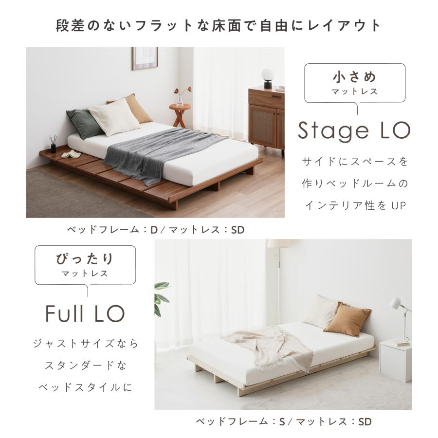 VENTOTA 【セミダブル】ベッド ベッドフレーム すのこベッド ヘッド