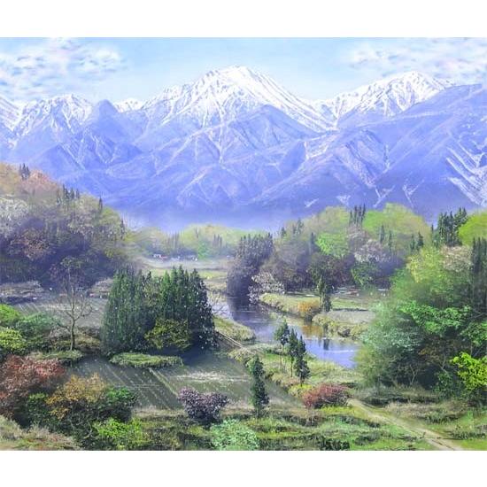 絵画 油絵 常念岳 （佐田光） 【海・山】【肉筆】【油絵】【日本の風景