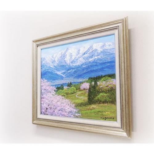 絵画 油絵 立山連峰眺望 （小川久雄） 【海・山】【肉筆】【油絵