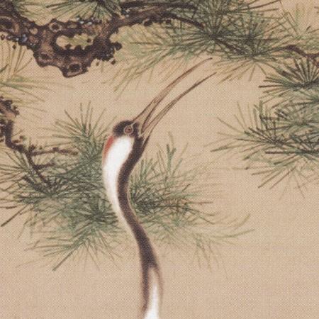 伊藤若冲 掛け軸 白鶴図双幅（松に鶴・浪に鶴） 【掛軸】【一間床