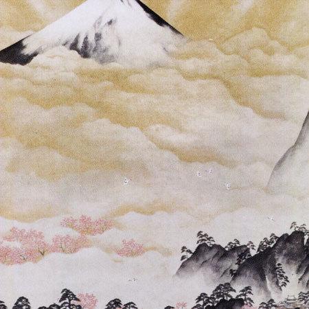 横山大観 掛け軸 蓬莱山 【掛軸】【一間床】【丈の短い掛軸】【富士