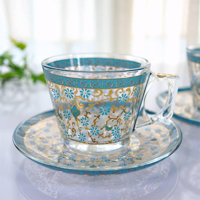 ティーカップ 耐熱ガラス ソーサー おしゃれ グラス カップ チャイ