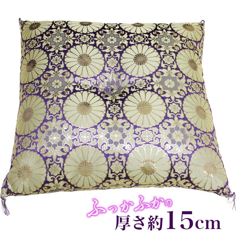 なーむくまちゃん工房 座布団 仏壇用 蓮華・紫 お坊さん用 日本製 法事