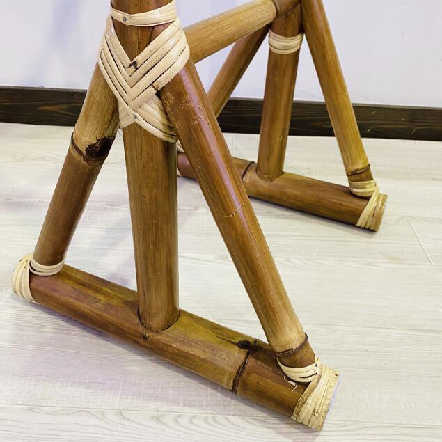 ラダーハンガー ファブリックハンガー 竹製 H200cm 2色 はしごラック