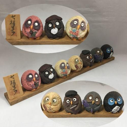 七福ろう 【七福神シリーズ】 置物 インテリア ふくろう フクロウ 雑貨