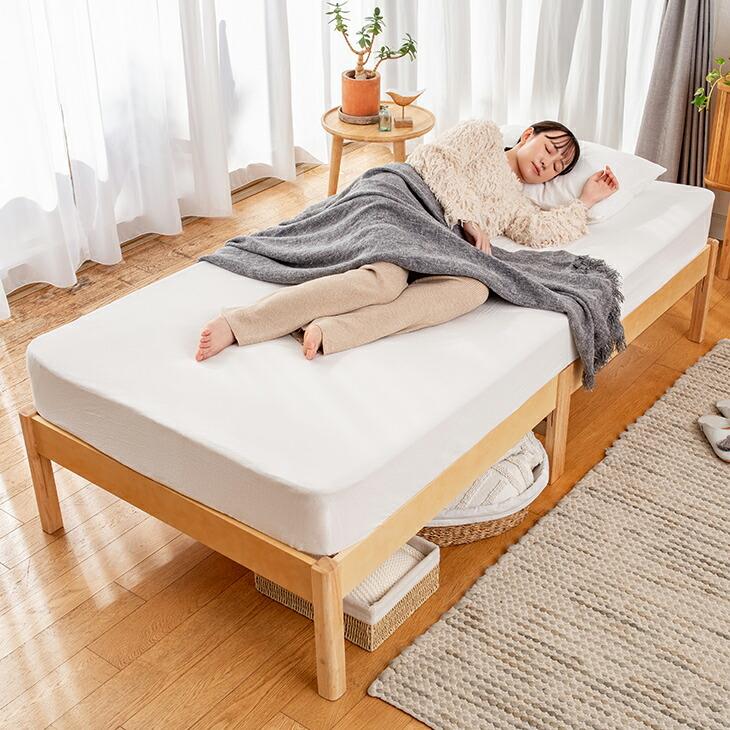 すのこベッド シングル 天然木 スノコベッド ベッドフレーム シングル