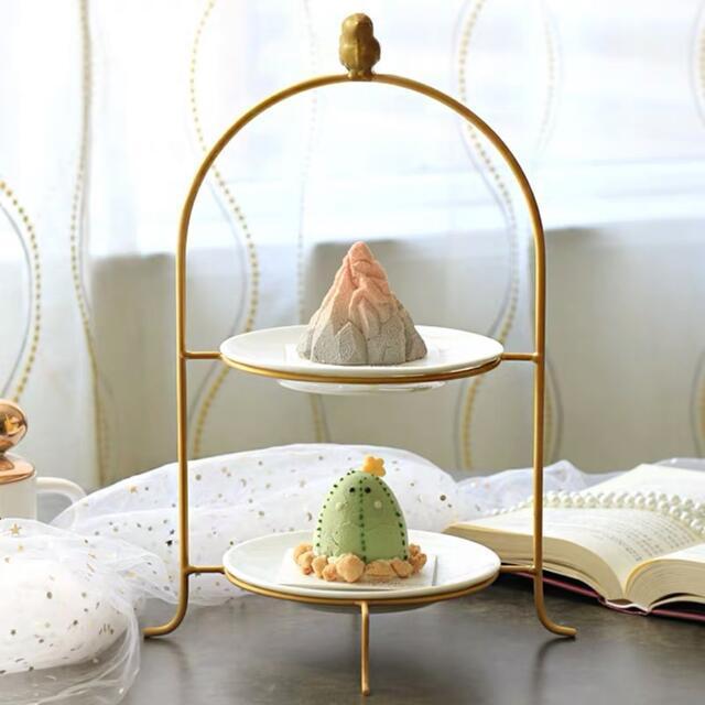 ケーキスタンド アフタヌーンティー 2段ティースタンド パーティ用