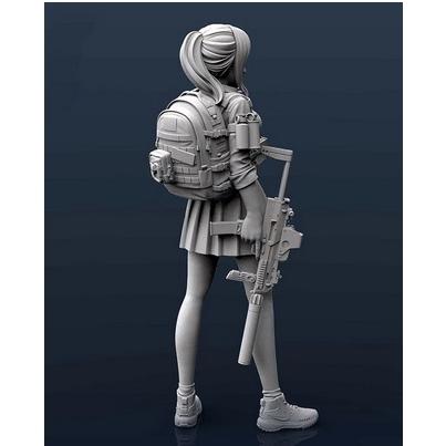 1/35 パワースーツを身に付けた盗賊団の美少女首領 未塗装 レジン製