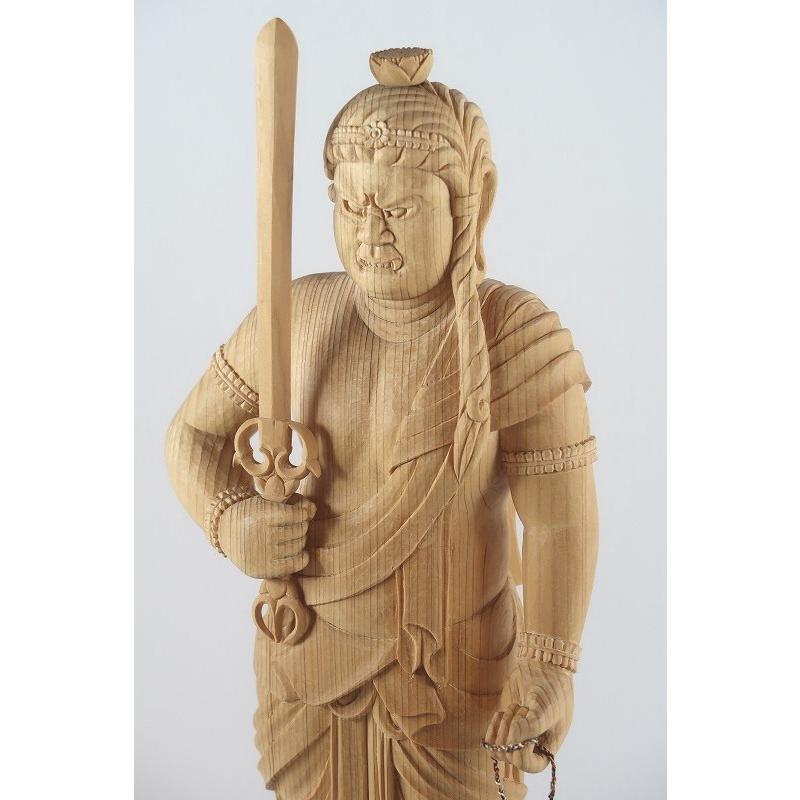 密教】木彫「不動明王立像」 仏像 仏壇 開運 厄除け 除災 : 森彫刻所