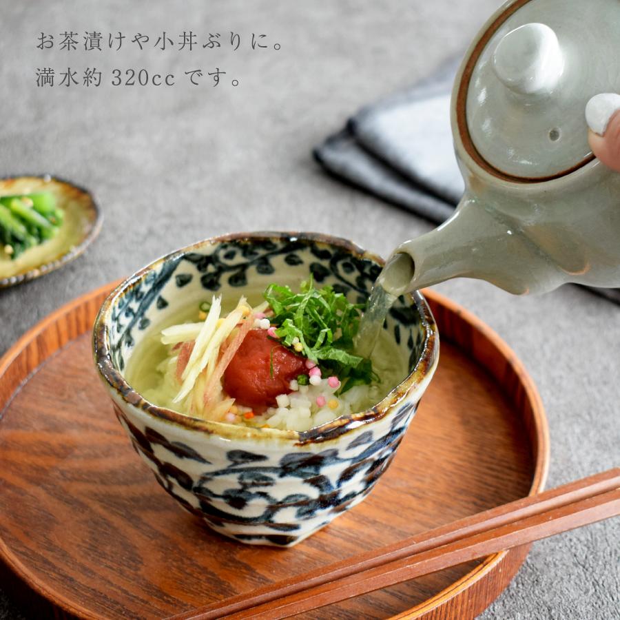 食器 和食器 おしゃれ どんぶり 手書きたこ唐草姫丼 モダン 土物 丼