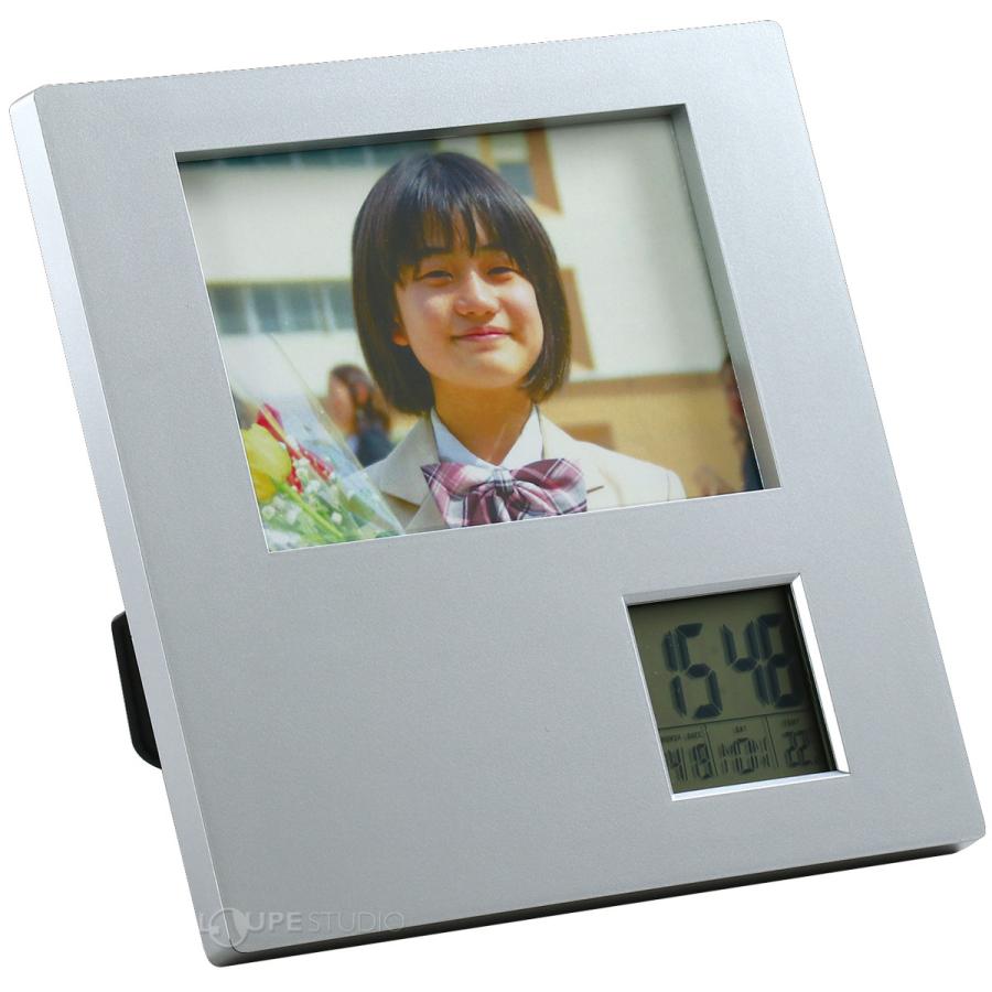 2WAYフォトフレームクロック 時計 横 縦 手作り オリジナル 写真立て