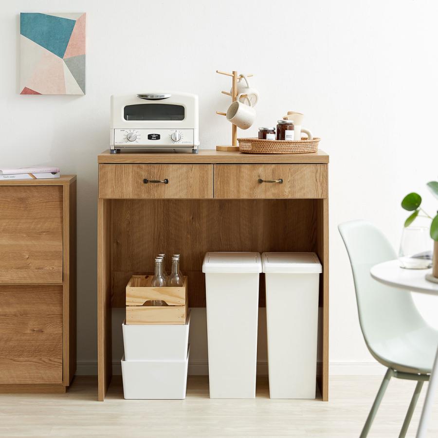 LOWYA（ロウヤ） 幅90 キッチンラック スリム キッチン収納 ゴミ箱収納