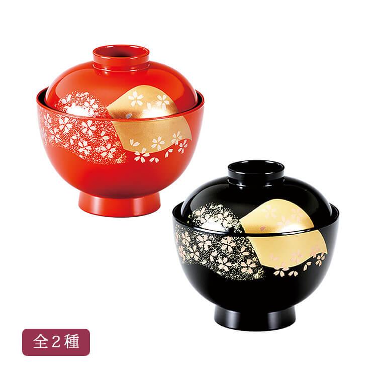 京 吸椀 山桜 全2種 フェノール樹脂製 ウレタン塗装 会津塗り 会津