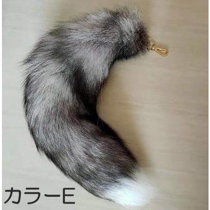 もふもふ フォックステール 100%キツネ 毛皮 リアルファー