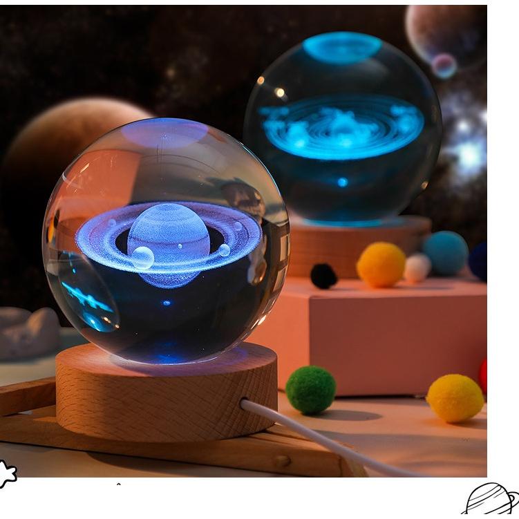 オシャレな置き物 クリスタルライト 6cm オブジェ 室内 雑貨 銀河系