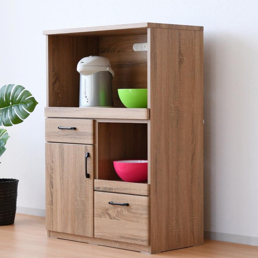 ニトリ（NITORI） 家電たっぷり収納レンジ台 幅80cm (LBR