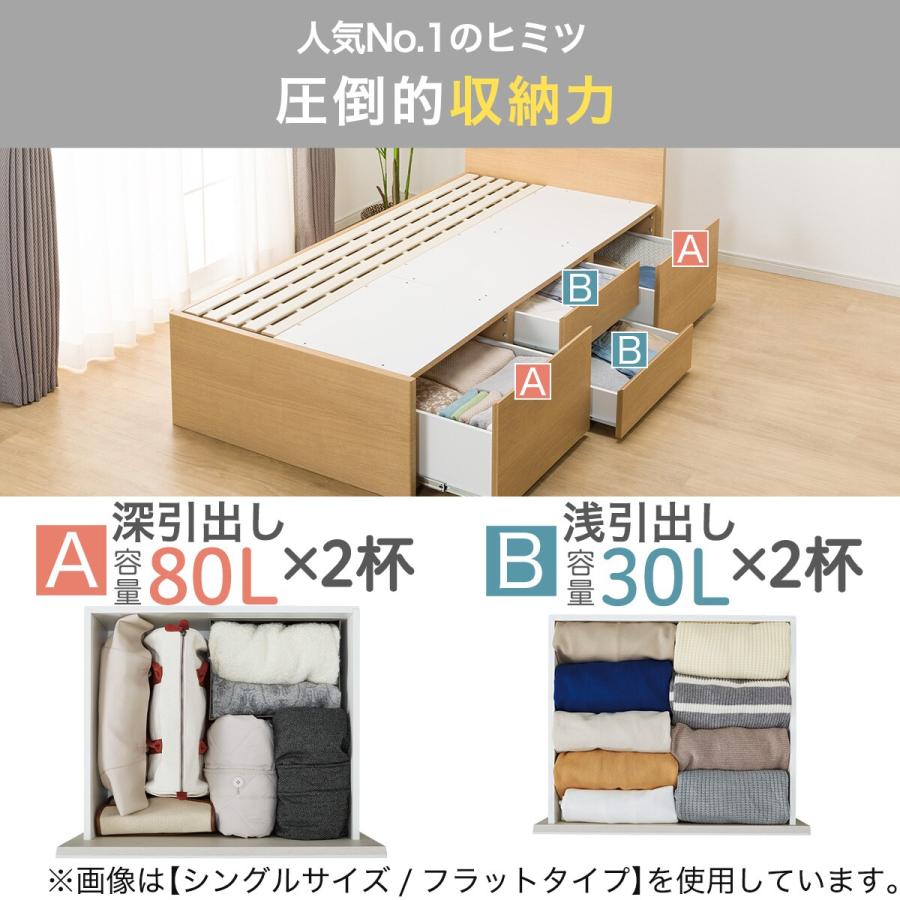 ニトリ（NITORI） すのこシングル棚・コンセント付きチェストベッド