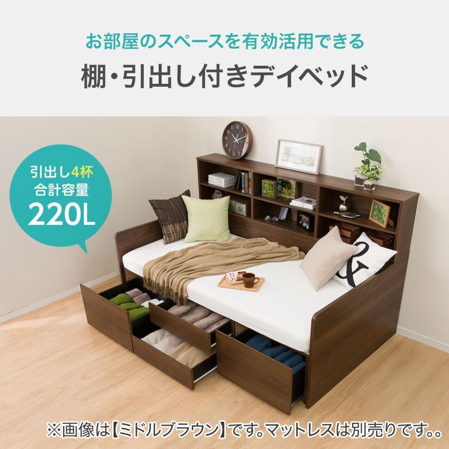 ニトリ（NITORI） ベッド デイベッド(ジオ WW 深型40M) 収納付き