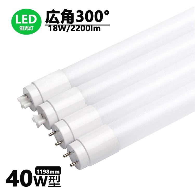 NISSIN LUX LED蛍光灯 40w形 広角300度 昼光色 昼白色 電球色 led直管