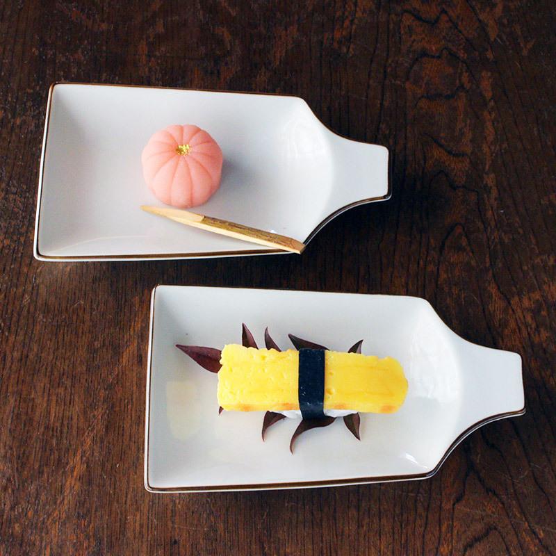 皿 角皿 羽子板型 お正月 おもてなし おせち 和菓子 取皿 銘々皿 お