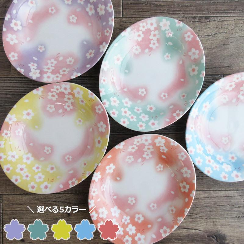 カレー皿 食器 プレート 楕円皿 桜の花 サクラ 花柄 美濃焼 パスタ