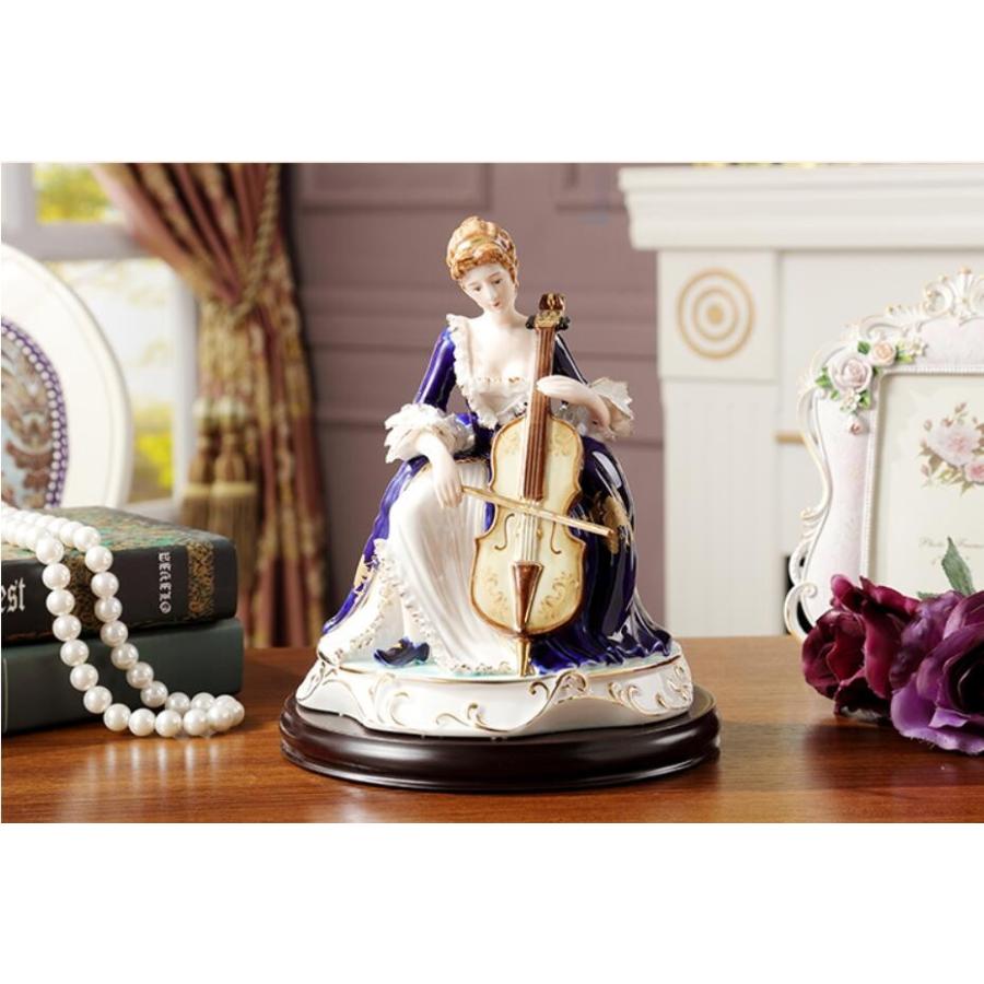 陶器 置物 西洋陶器 北欧磁器 陶器製人形 お姫様 陶器人形 陶器置物