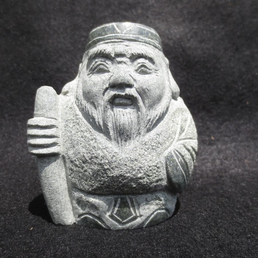 寿老人 じゅろうじん 七福神 置物 石材彫刻品 オブジェ 縁起物 御影石