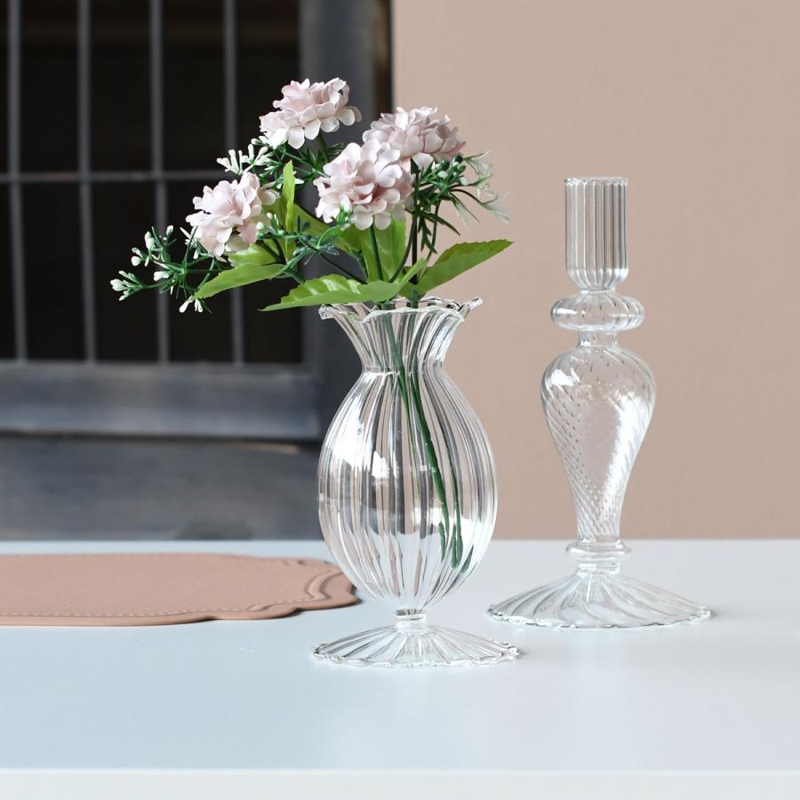 クリアガラス フラワーベース In〓s-イリス-【雑貨 インテリア 花瓶