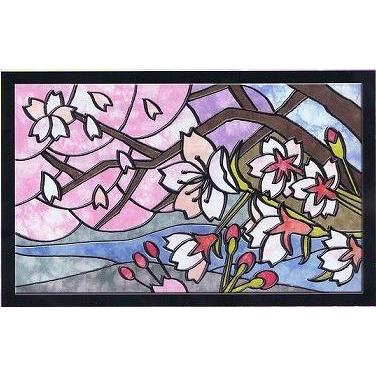 ステンドグラス・キルト型紙】さくら《SD-3》桜/サクラ☆パッチワーク